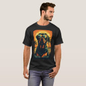 Rottweiler mit Sonnenbrille am Strand T-Shirt (Vorne ganz)