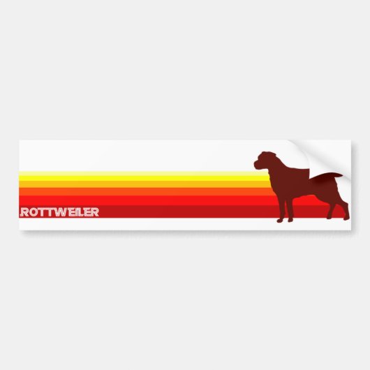 Rottweiler mit Streifen-Autoaufkleber Autoaufkleber (Vorne)