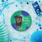 Rottweiler Mix zum Geburtstag Pappteller (Party)