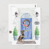 Rottweiler Moving Announction Postcard Postkarte (Vorne/Hinten)