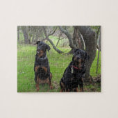 Rottweiler Mutter-und Tochter-Puzzlespiel Puzzle (Horizontal)