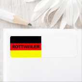 Rottweiler-Name auf der Flagge (Insitu)