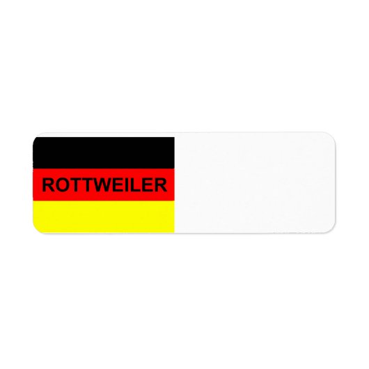 Rottweiler-Name auf der Flagge (Vorne)
