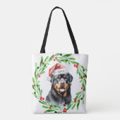 Rottweiler - Name der Personalisierten Monogramm Tasche (Rückseite)