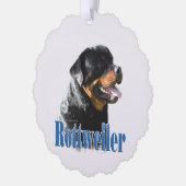 Rottweiler Name Ornament Karte (Links)