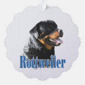 Rottweiler Name Ornament Karte (Rückseite)