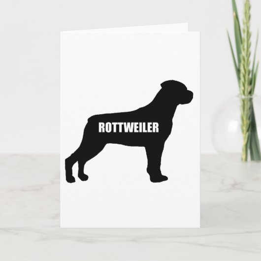 Rottweiler-Name Silber schwarz Feiertagskarte (Vorderseite)