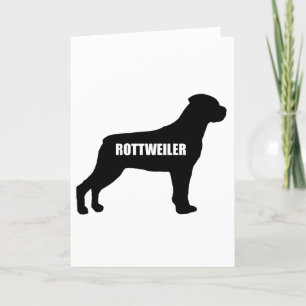 Rottweiler-Name Silber schwarz Feiertagskarte