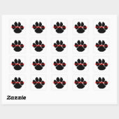 Rottweiler-Namenspfote Quadratischer Aufkleber (Blatt)