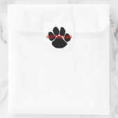 Rottweiler-Namenspfote Quadratischer Aufkleber (Tasche)