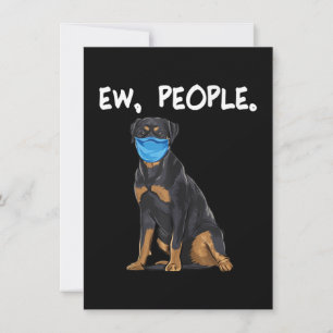 Rottweiler Neumenschen tragen Gesichtsmaske Dankeskarte