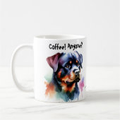 Rottweiler Niedlich ''Kaffee! Irgendjemand? Kaffeetasse (Links)