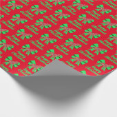 Rottweiler Niedliche Silhouette Weihnachtshund & B Geschenkpapier (Ecke)