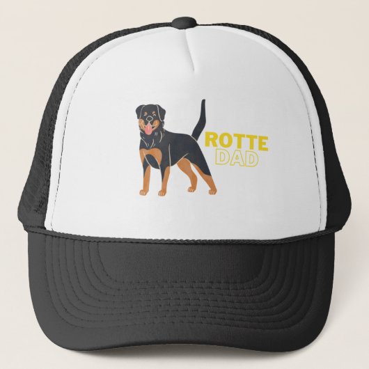 Rottweiler niedlicher und lustiger Hund Truckerkappe (Vorderseite)
