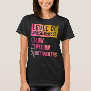 Rottweiler-Niveau von Rottweilern in Wasserfarbe T-Shirt