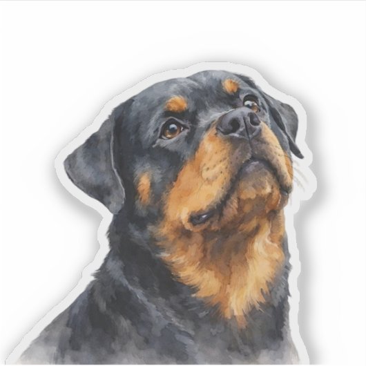 Rottweiler oder Rotti Aufkleber (Vorderseite)