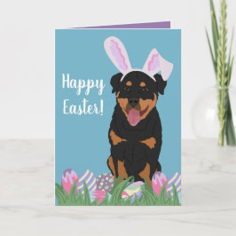 Rottweiler Osterhase Karte