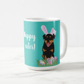 Rottweiler-Ostern individuell anpassbar Kaffeetasse (VorderseiteRechts)