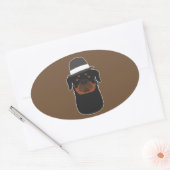 Rottweiler Ovaler Aufkleber (Umschlag)