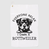 Rottweiler OWNER Golfhandtuch (Vorderseite)