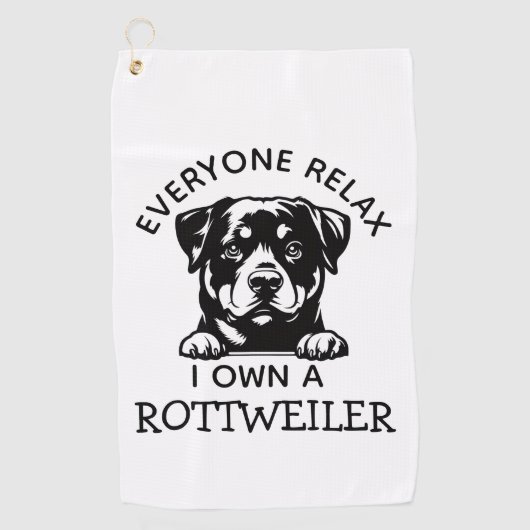 Rottweiler OWNER Golfhandtuch (Vorderseite)