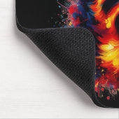 Rottweiler Paint Spritzer Mousepad (Ecke)