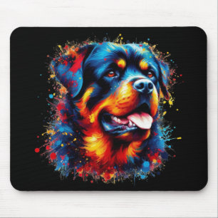 Rottweiler Paint Spritzer Mousepad