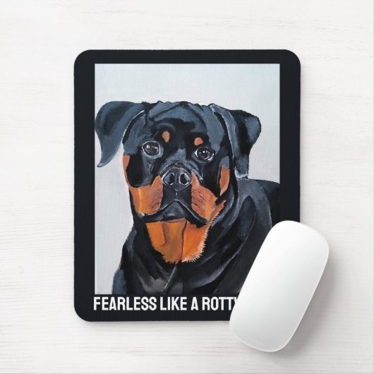 Rottweiler Painting by Alfred Fox Mousepad (Mit Mouse)