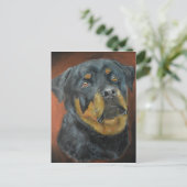 Rottweiler Painting Postcards Postkarte (Stehend Vorderseite)