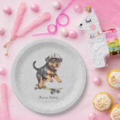 Rottweiler-Papierplatte Pappteller (Party)