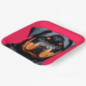 Rottweiler Pappteller (Gewinkelt)