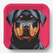 Rottweiler Pappteller (Vorderseite)