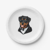 Rottweiler Pappteller (Vorderseite)