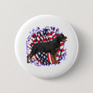 Rottweiler Patriot Button
