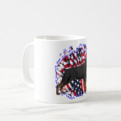 Rottweiler Patriot Kaffeetasse (Vorderseite Links)