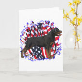 Rottweiler Patriot Karte (Gelbe Blume)