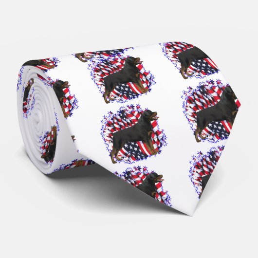 Rottweiler Patriot Krawatte (Gerollt)