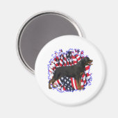 Rottweiler Patriot Magnet (Vorderseite/Rückseite)