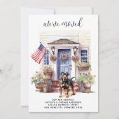 Rottweiler Patriotische Personalisierte Hunde Ankündigung (Vorderseite)