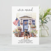 Rottweiler Patriotische Personalisierte Hunde Ankündigung (Stehend Vorderseite)