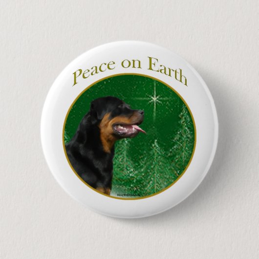Rottweiler Peace Button (Vorderseite)