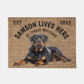 Rottweiler Personalisiert Hund Lover Doormat Fußmatte (Vorderseite)
