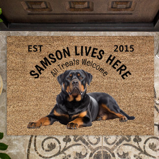 Rottweiler Personalisiert Hund Lover Doormat Fußmatte