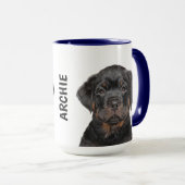 Rottweiler Personalisierte Mug Tasse (VorderseiteRechts)