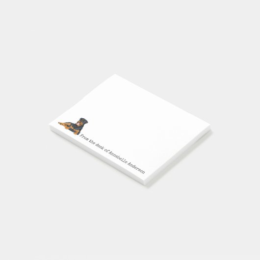 Rottweiler Personalize Notes Post-it Klebezettel (angewinkelt)