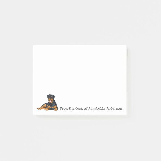 Rottweiler Personalize Notes Post-it Klebezettel (Vorderseite)