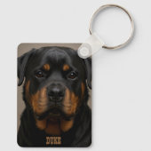Rottweiler Personalized Photo Name Schlüsselanhänger (Rückseite)