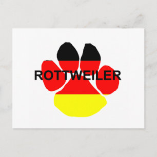 Rottweiler Pfotenname Postkarte