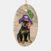Rottweiler Pirat Keramik Ornament (Rechts)