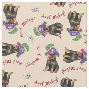 Rottweiler Pirate Fabric Stoff